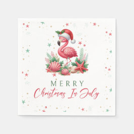 Kerstmis in juli Flamingo Servet