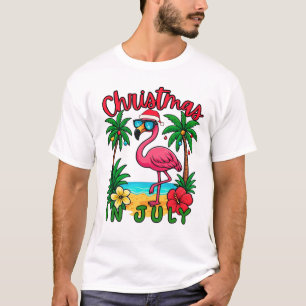 Kerstmis in juli Flamingo T-shirt