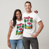 Kerstmis in juli Flamingo T-shirt (Unisex)