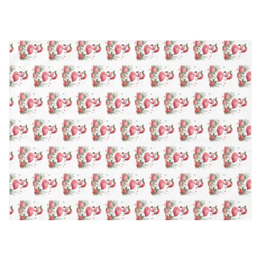 Kerstmis in juli Flamingo Tafelkleed (Voorkant (Horizontaal))