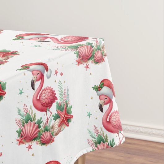 Kerstmis in juli Flamingo Tafelkleed (Voorbeeld)