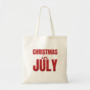 Kerstmis in juli flamingo tote bag