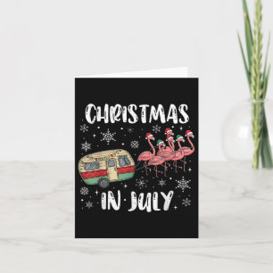 Kerstmis in juli Flamingo Trailer Summer Kam. Kaart