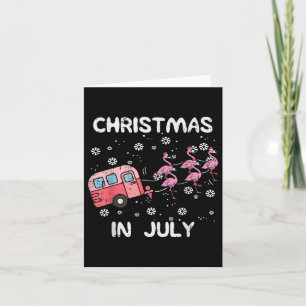 Kerstmis in juli Flamingo Trailer Summer Kam. Kaart