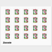 Kerstmis in juli Flamingo Vierkante Sticker (Vel)