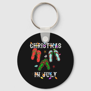 Kerstmis in juli Flip Flap Kerstlicht Zomer Sleutelhanger