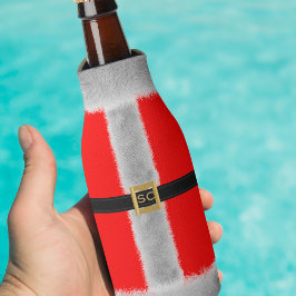 Kerstmis in juli Fun Red Santa Suit Bottle Cooler