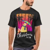 Kerstmis in juli Funny Snowman Summer Beach Vaca T-shirt (Voorkant)