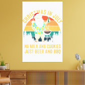 Kerstmis in juli geen koekjes gewoon de zomer canvas afdruk (Insitu (Woonkamer))