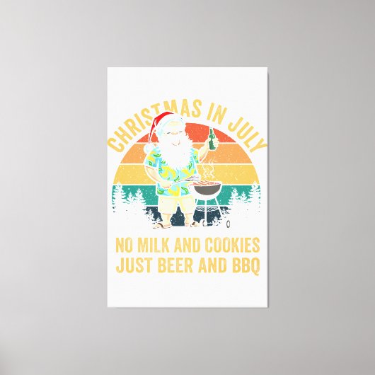 Kerstmis in juli geen koekjes gewoon de zomer canvas afdruk (Voorkant)