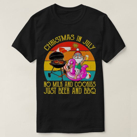 Kerstmis in juli: geen melk en koekjes boren gewoo t-shirt (Design voorkant)