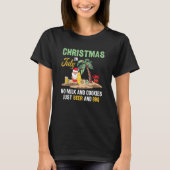 Kerstmis in juli geen melk en koekjes zomervacat t-shirt (Voorkant)