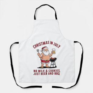 Kerstmis in juli: geen melk, geen koekjes, gewoon  schort