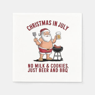 Kerstmis in juli: geen melk, geen koekjes, gewoon  servet
