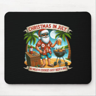 Kerstmis in juli geen melk of koekjes gewoon bier  muismat