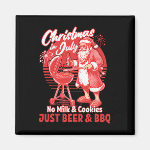 Kerstmis in juli, geen melkkoekjes, gewoon BBQ Ker Magneet