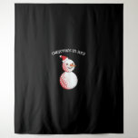 Kerstmis in juli Golf Snowman Summer Vacation Wandkleed<br><div class="desc">Kerstmis in juli Golf Snowman Summer Vacation</div>