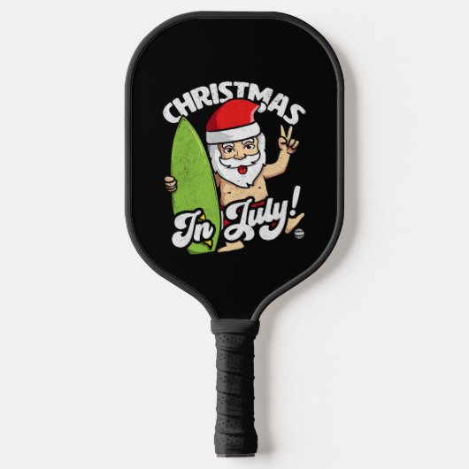 Kerstmis in juli Graphic Santa Claus Pickleball Paddle (Voorkant)