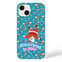 Kerstmis in juli Grappig Santa-patroon telefoonhoe
