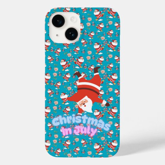 Kerstmis in juli Grappig Santa-patroon telefoonhoe Case-Mate iPhone Case (Achterkant)