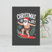 Kerstmis in juli Grappige kerst Kerstman Strand Kaart (Staand voorkant)