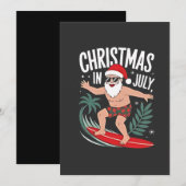 Kerstmis in juli Grappige kerst Kerstman Strand Kaart (Voorkant / Achterkant)