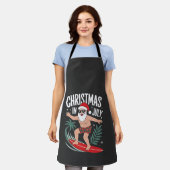 Kerstmis in juli Grappige kerst Kerstman Strand Schort (Gedragen)
