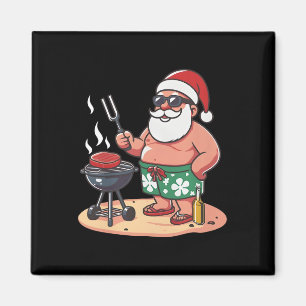 Kerstmis in juli grappige kerstman kerstman die BB Magneet