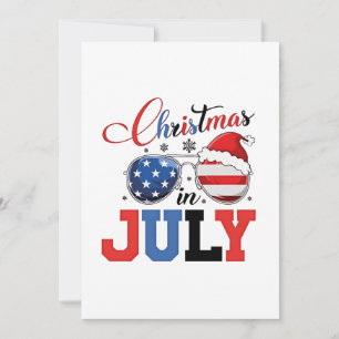 Kerstmis in juli Grappige Kerstman Xmas 4 juli Kaart