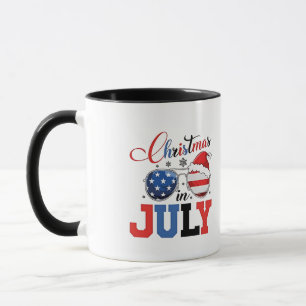 Kerstmis in juli Grappige Kerstman Xmas 4 juli Mok