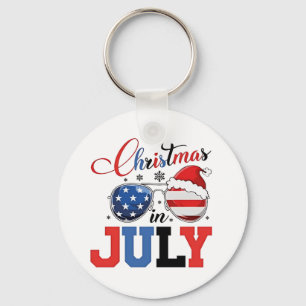 Kerstmis in juli Grappige Kerstman Xmas 4 juli  Sleutelhanger