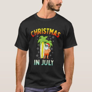 Kerstmis in juli Grappige Kerstman Zomer Xmas Mann T-shirt