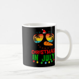 Kerstmis in juli Grappige Sneeuwman Strand Zomer H Koffiemok