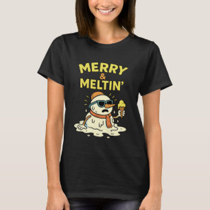 Kerstmis in juli Grappige Sneeuwman Zomer Vakantie T-shirt