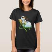 Kerstmis in juli Grappige Snowman Beach Zomer Hawa T-shirt (Voorkant)