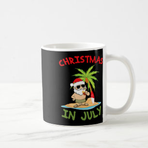 Kerstmis in juli grappige T-shirt Kerstman Staart Koffiemok