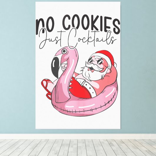 Kerstmis in juli Grappige Zomer Kerstmis Canvas Afdruk (Insitu (Houten vloer))