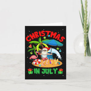 Kerstmis in juli Grappige Zomer Kerstmis Kaart