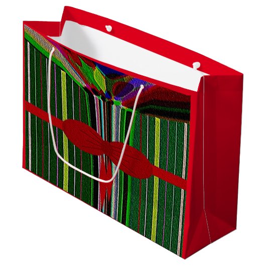 "Kerstmis in juli" Grote Glossy Gift Bag Groot Cadeauzakje (Voorkant Gekanteld)
