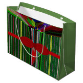 "Kerstmis in juli" Grote Glossy Gift Bag Large Cadeautasje (Achterkant Gekanteld)