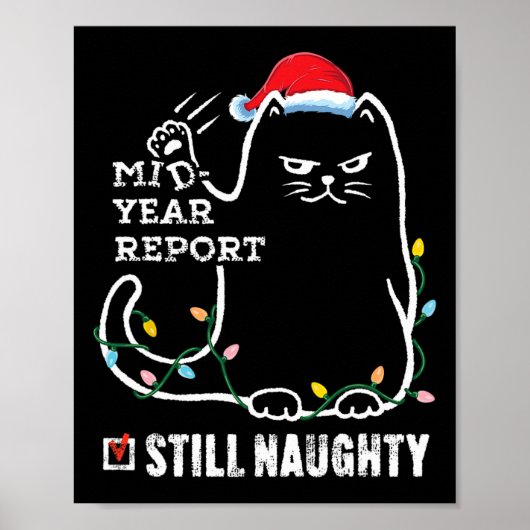 Kerstmis in juli halfjaarverslag nog steeds stoute poster (Voorkant)
