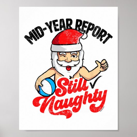 Kerstmis in juli halfjaarverslag nog stout Fu Poster (Voorkant)