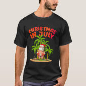 Kerstmis in juli Hawaii Sinterklaas T-shirt Hawaïa (Voorkant)