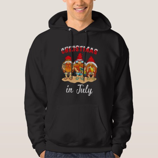 Kerstmis in juli Hawaiian Summer Beach Hoodie (Voorkant)