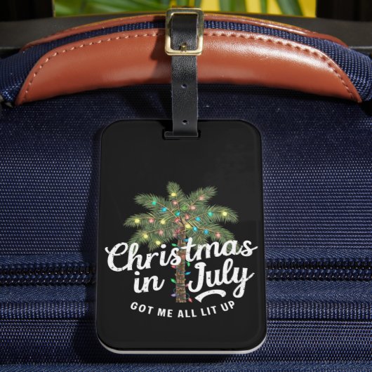Kerstmis in juli heeft me helemaal verlicht bagagelabel (Voorkant Insitu 2)