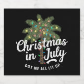 Kerstmis in juli heeft me helemaal verlicht bier etiket (Enkel label)