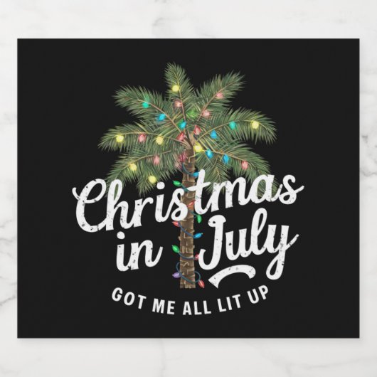 Kerstmis in juli heeft me helemaal verlicht bier etiket (Enkel label)