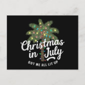 Kerstmis in juli heeft me helemaal verlicht briefkaart (Voorkant)