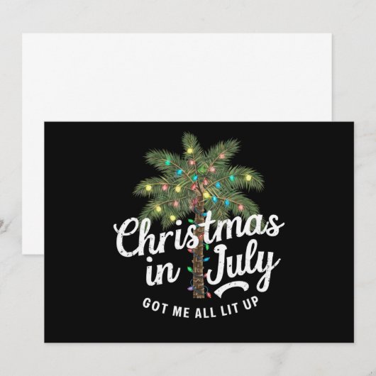 Kerstmis in juli heeft me helemaal verlicht kaart (Voorkant / Achterkant)