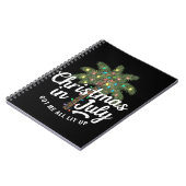 Kerstmis in juli heeft me helemaal verlicht notitieboek (Linkerzijde)